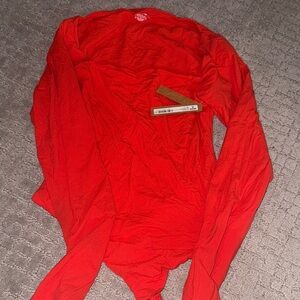 skims long sleeve square neck bodysuit